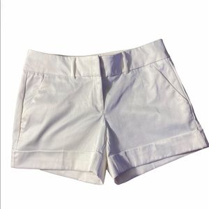 White Cuffed Shorts